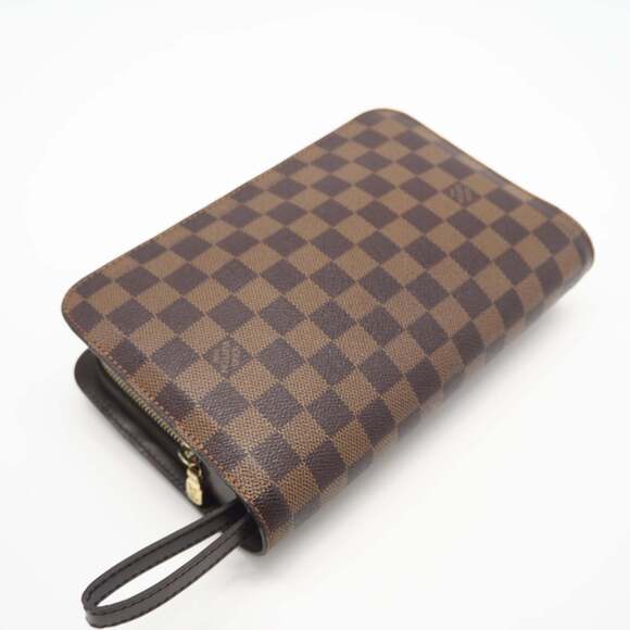 LOUIS VUITTON Monogram Saint Louis N51993 Second Bag, Brown Coated Canvas and...